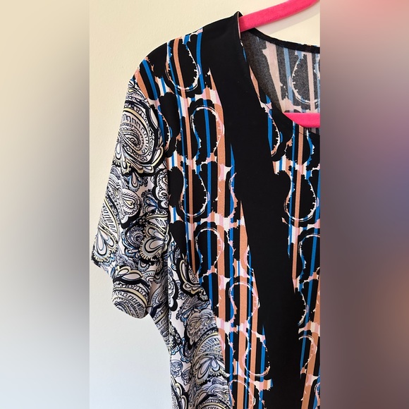 BCBG MaxAzria black/multi dress size Large - Picture 7 of 9